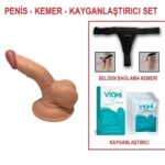 13 cm Belden Bağlamalı Realistik Anal Vajinal Dildo Penis Set