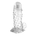 13,5 cm Klitoral Uyarıcılı Titreşimli Şeffaf Penis Kılıfı