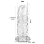 13,5 cm Klitoral Uyarıcılı Titreşimli Şeffaf Penis Kılıfı