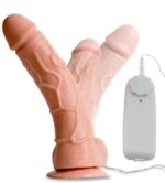 17 cm Belden Bağlamalı Kumandalı Gerçekçi Titreşimli Dildo Vibratör Penis