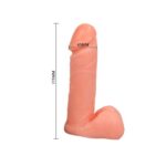 17,5 cm Belden Bağlamalı İçi Dolu Strapon Penis
