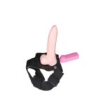 18 cm Belden Bağlamalı İçi Boş Titreşimli Protez Penis