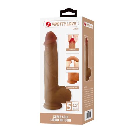 Belden Bağlamalı 25,5 cm Realistik Vantuzlu Dildo Penis - Mendel