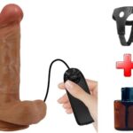 26 cm Belden Bağlamalı Çift Katmanlı Gerçekçi Titreşimli Dildo Vibratör Penis