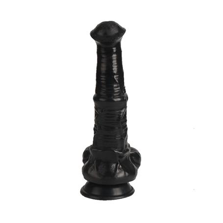 33 cm Et Dokulu Gerçekçi Çift Katmanlı Sünnetsiz Silikon Zenci Penis - Horse Power 2