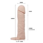 4 cm Dolgulu Realistik Uzatmalı Penis Kılıfı Dildo Ten Rengi Penis