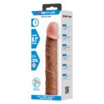 7,6 cm Dolgulu Premium Melez Rengi Silikon Penis Kılıfı - Stevenson