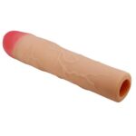 7,6 cm Dolgulu Premium Ten Rengi Silikon Penis Kılıfı - Kylian