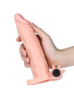 Censan Add 2 İnç Pleasure X Tender Vibrating Penis Sleeve Brown
