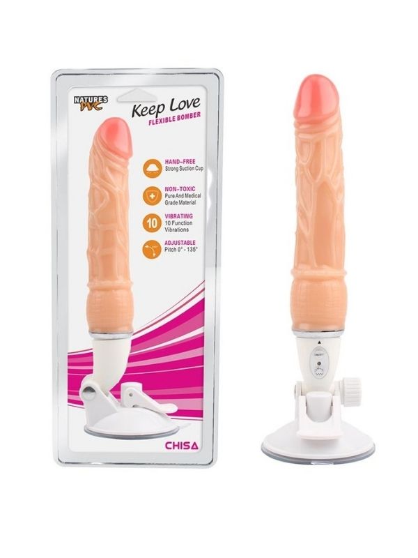 Censan Chisa Keep Love Flexible Bomber 9.9 inç 25 Cm Vantuzlu Vibratör