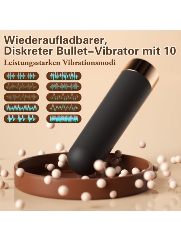 Censan Kumandalı USB Şarjlı 10 Modlu 0 Su Geçirmez Vibratör Siyah