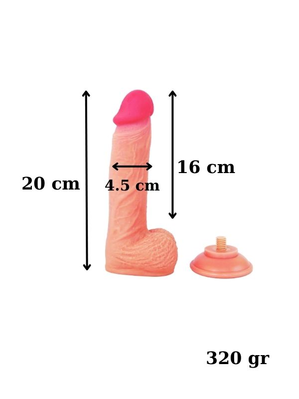 Censan Ultra Gerçekçi 20 Cm Kıkırdaklı Dildo