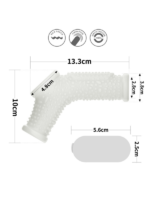 Censan Vibrating Drip Knights Ring with Scrotum Sleeve (Beyaz)