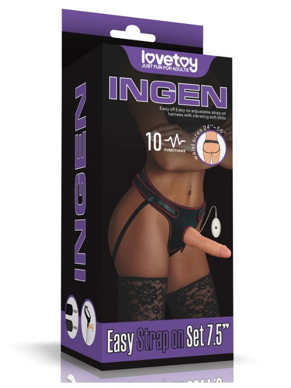 Censan Vibrating Easy Strapon Set 7.5 İnç Belden Bağlamalı