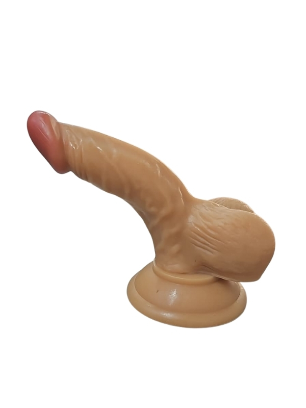 Gerçekçi Testisli Melez Dildo 15.5 cm