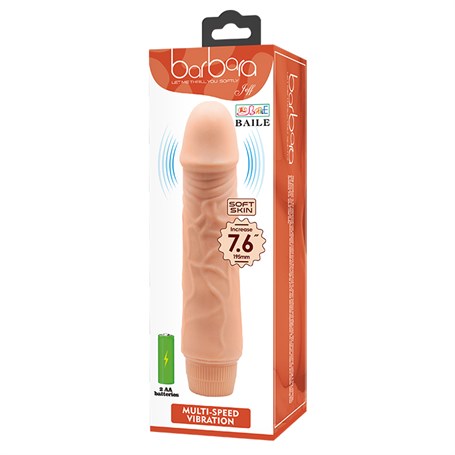 Güçlü Titreşimli 19,5 cm Realistik Vibratör Gerçekci Penis Dildo