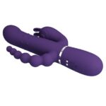 Manyetik Şarjlı Oynar Gövdeli Klitoral & Anal Uyarıcılı Teknolojik Vibratör Penis