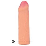 Nature Extender 4.5 cm Dolgulu Premium Ten Rengi Silikon Sünnetsiz Penis Kılıfı