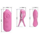 Romantic Wave - USB'den Şarjlı Titreşim & Elektro Şok Mandallı Göğüs Uyarıcı