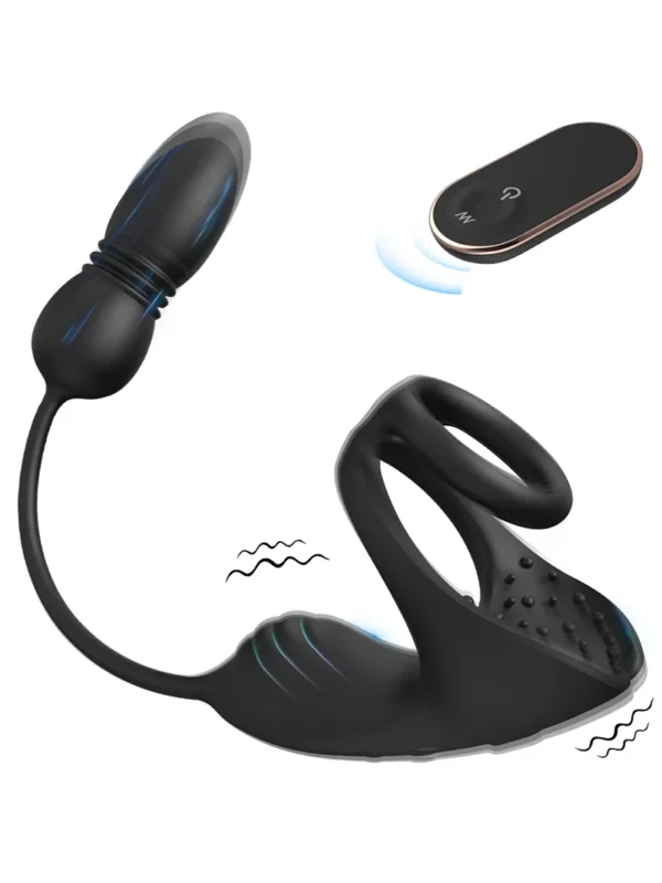 Dualsync İleri Geri Hareketli Titreşimli Penis Halkası