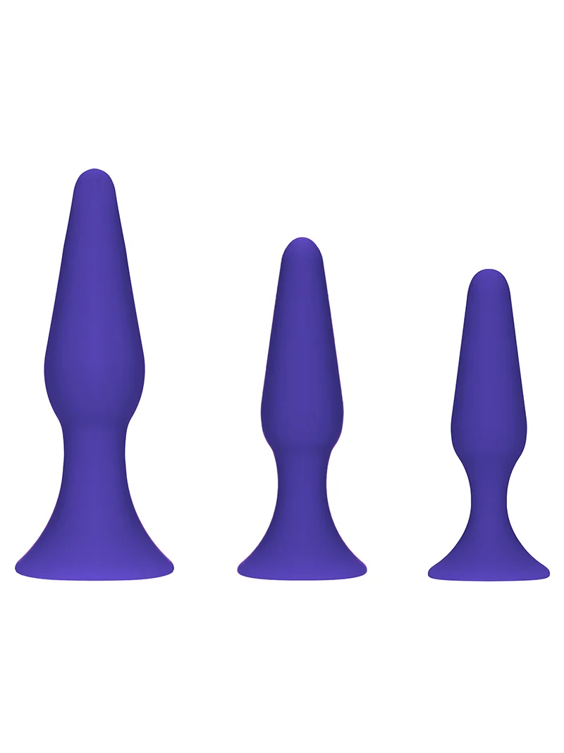 NOXXX Funbums 3'lü Anal Plug Seti – Mavi NOXXX Funbums 3'lü Anal Plug Seti – Mavi
