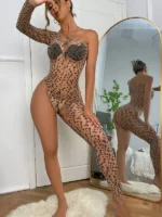 NOXXX Leopar Yarım Vücut Çorabı