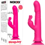 NOXXX StrapJoy İleri Geri Hareketli Döner Başlı Strapon Uyumlu Vantuzlu Vibratör