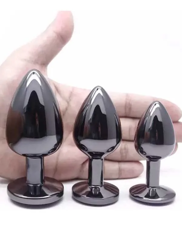 NOXXX Siyah Alüminyum Anal Plug 3'lü Set
