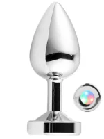 NOXXX Çelik Anal Plug Led Işıklı Orta Boy