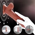 USB Manyetik Şarjlı 21,5 cm İleri Geri Hareketli Titreşimli Dildo - Marshall