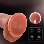 Belden Bağlamalı USB Manyetik Şarjlı 21,5 cm İleri Geri Hareketli Titreşimli Dildo - Marshall