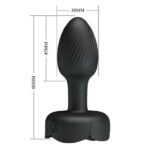 USB'den Manyetik Şarjlı 10 Farklı Titreşimli 5 Led Işıklı Silikon Anal Plug - Olman