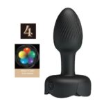 USB'den Manyetik Şarjlı 10 Farklı Titreşimli 5 Led Işıklı Silikon Anal Plug - Olman