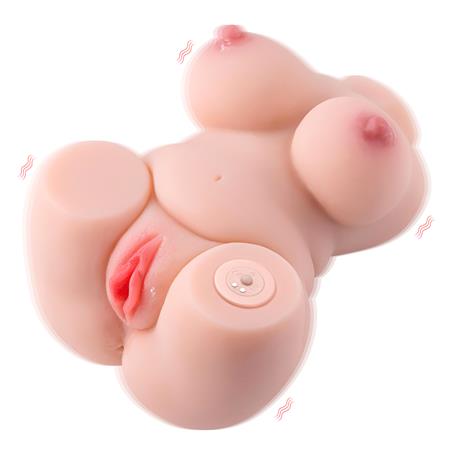 USB'den Manyetik Şarjlı Titreşim Fonksiyonlu Realistik Yarım Vücut - Ejleen Pussy