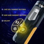 USB'den Şarjlı 3cm İleri Geri & Sağ Sol Titreşim Fonksiyonlu Realistik Masturbatör - Aneemun