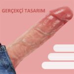 Yeni Nesil Çift Katmanlı 21,5 cm Realistik Dildo Penis